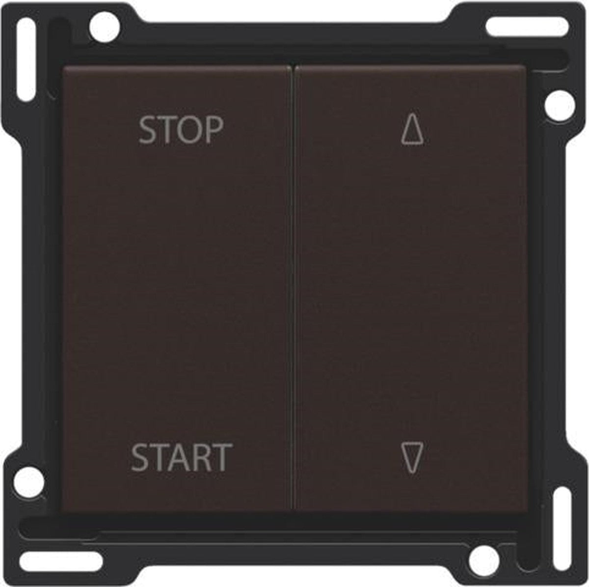 Set de finition pour double interrupteur pour volets dark Brown