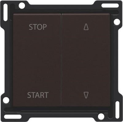 Set de finition pour double interrupteur pour volets dark Brown