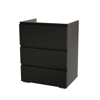 Van Marcke Arista 50 sous-meuble L700xH880xP495mm 3tiroirs Soft Black Matt
