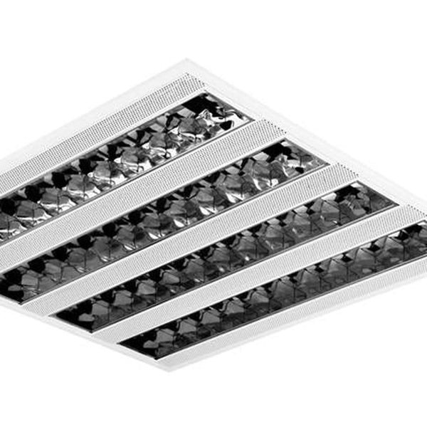Encastrable au plafond 4000K 4 x 14W T16 fluorescentes - ballast électronique compensé optique symét