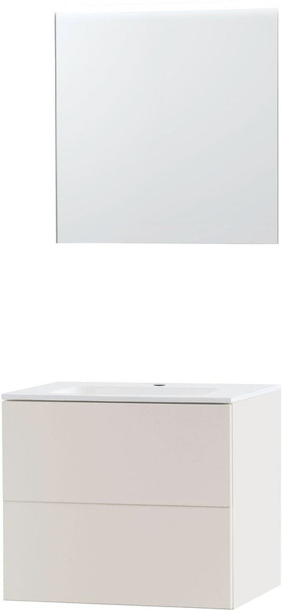 Meuble Puro Solo beige 70 Marb.synt.miroir