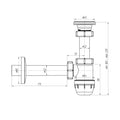 Aloni sifonfles voor wastafel met straal Ø32mm wit