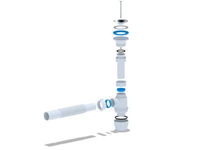 ALONI SIPHON BOUTEILLE FLEXIBLE AVEC CREPINE Ø40CM BLANC