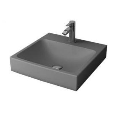 Bocchi Scalae designer washbasin with tap hole 485x480 matt grey