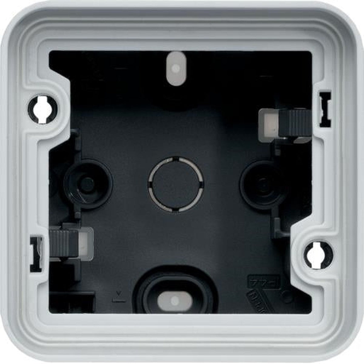 Cubyko enkelmembraanbox, grijs, 1 x inlaat (boven) / 1 x inlaat (onder)