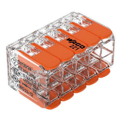 Borne de connexion WAGO COMPACT 10 conducteurs 15 pcs (221-420)