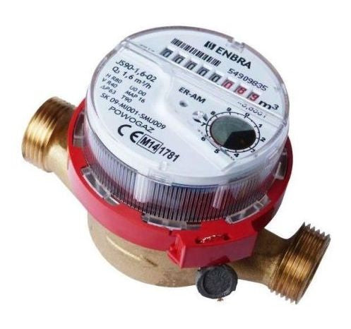 Compteur d'eau chaude domestique ENBRA ER-AM DN 15/TV avec module radio (106015091)