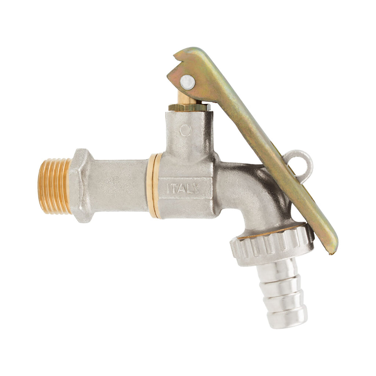 ROBINET DOUBLE SERVICE A BOULE MAT CHROME A CADENASSER 133 3/4