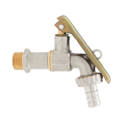 ROBINET DOUBLE SERVICE A BOULE MAT CHROME A CADENASSER 133 3/4