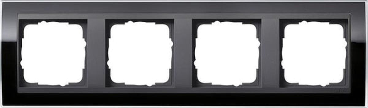 Gira Event Clear Black afwerkingsframes met Antracietzwart tussenframe