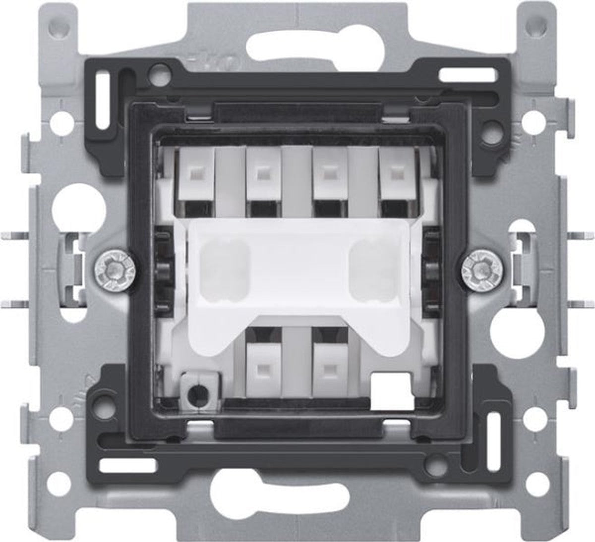 Base for a two-way switch, 10A X / 250Vac, quick connection, claw mounting,