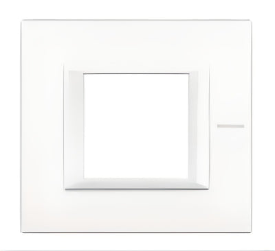 Axolute - 2-module plaat, wit metaal