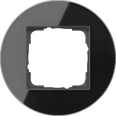 Gira Studio frame met zwarte afwerking, zwart glas