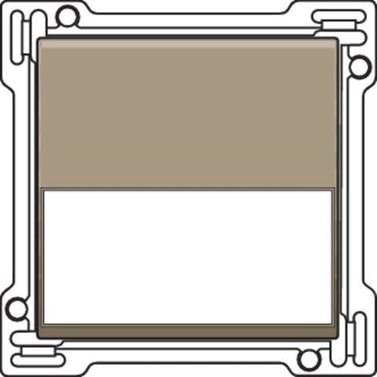 Set de finition avec porte - étiquette pour interrupteur ou bouton - poussoir simple Bronze