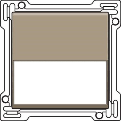 Set de finition avec porte - étiquette pour interrupteur ou bouton - poussoir simple Bronze