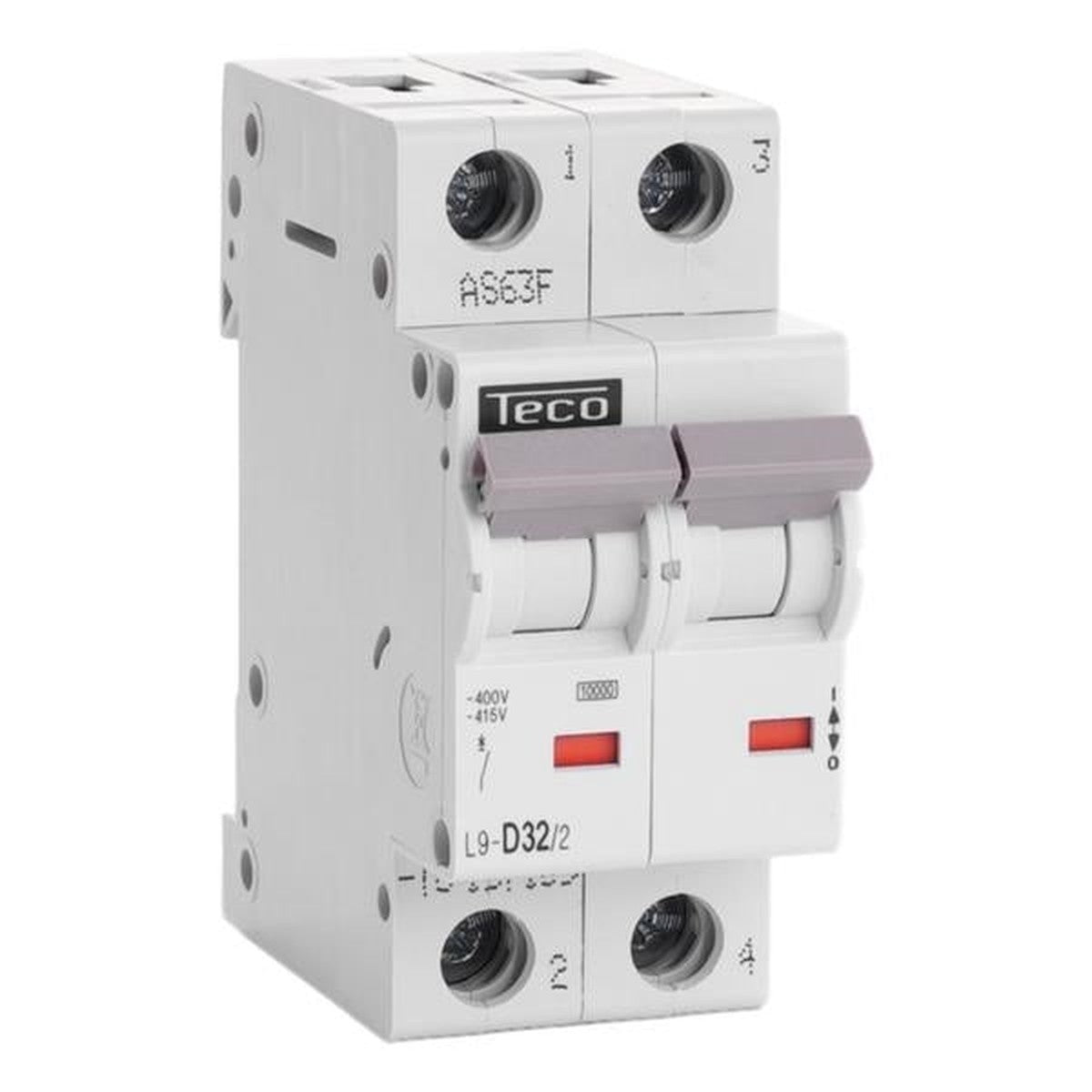 2-pole 32A 10kA Type D circuit breaker