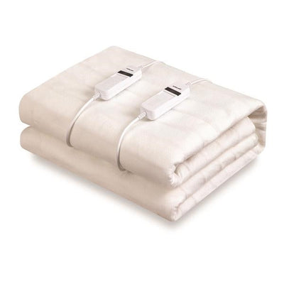 Sous couverture chauffante double 1,60 x 1,40m avec 3 réglages de chaleur et minuterie lavable 2x60W
