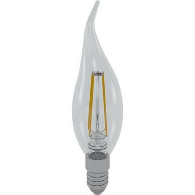Lampe Led filament C35 flamme avec coup de vent 4W E14 claire 3000K WW non dimmable