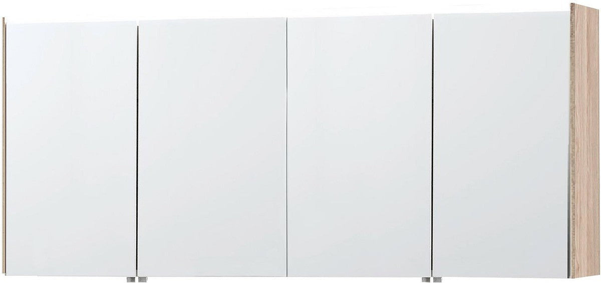 Wastafelmeubel Molto 161 cm - LED eiken naturel