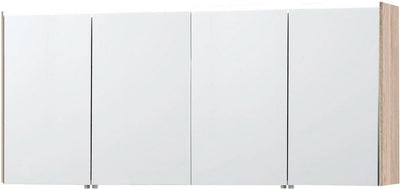 Wastafelmeubel Molto 161 cm - LED eiken naturel