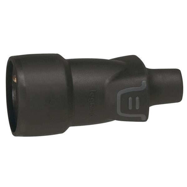 Prolongateur caoutchouc 2 pôles + T 16A - IK08 sortie droite