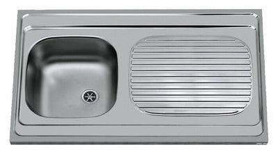 intro Bordeaux évier 1 bac égouttoir inox réversible 1000x600mm