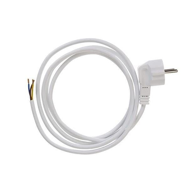 Cordon H05VV-F 3G1,0 - Blanc - 3m