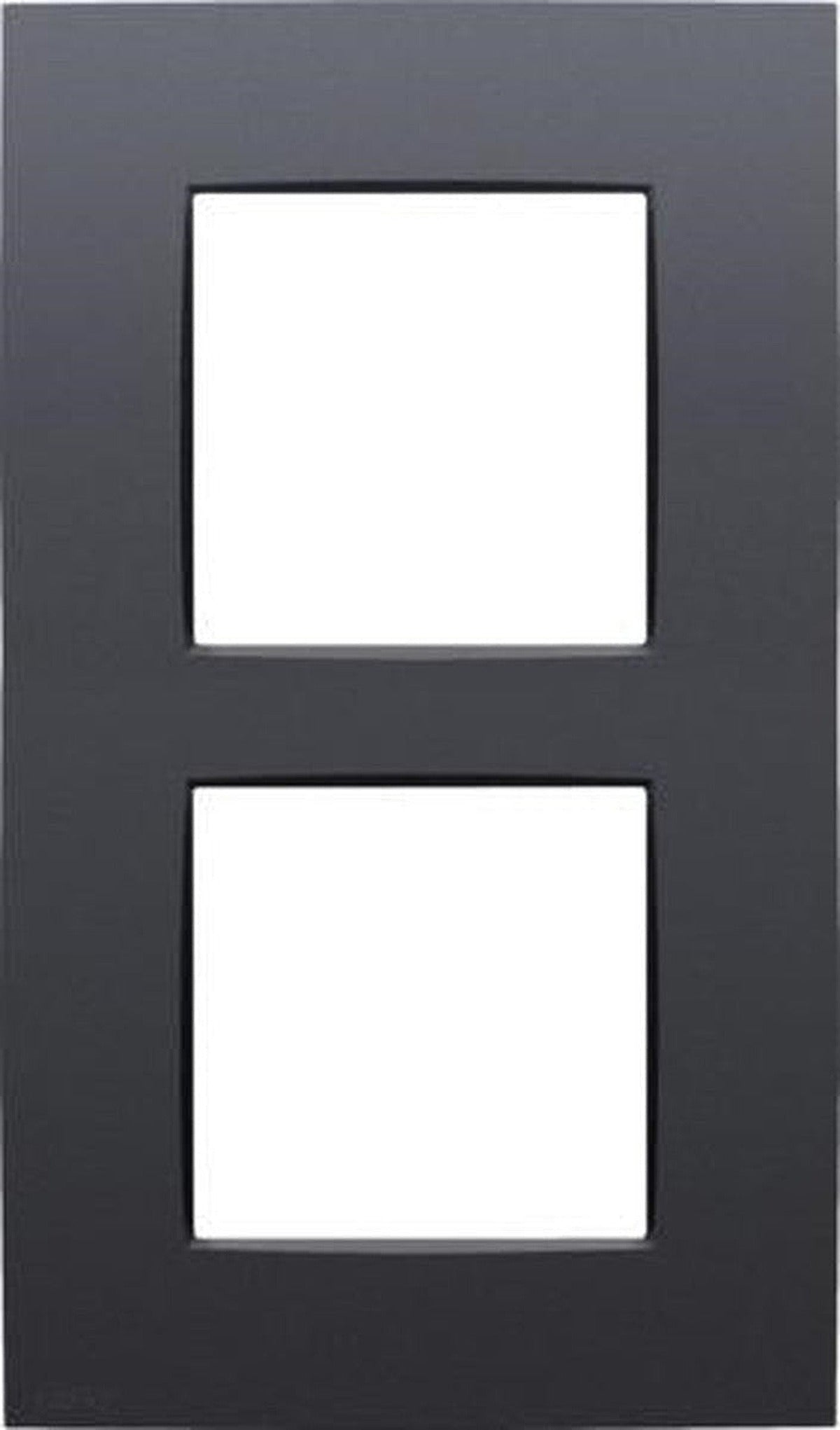Double cover plate, 60mm center distance, vertical, Niko Intense Anthracite coated color