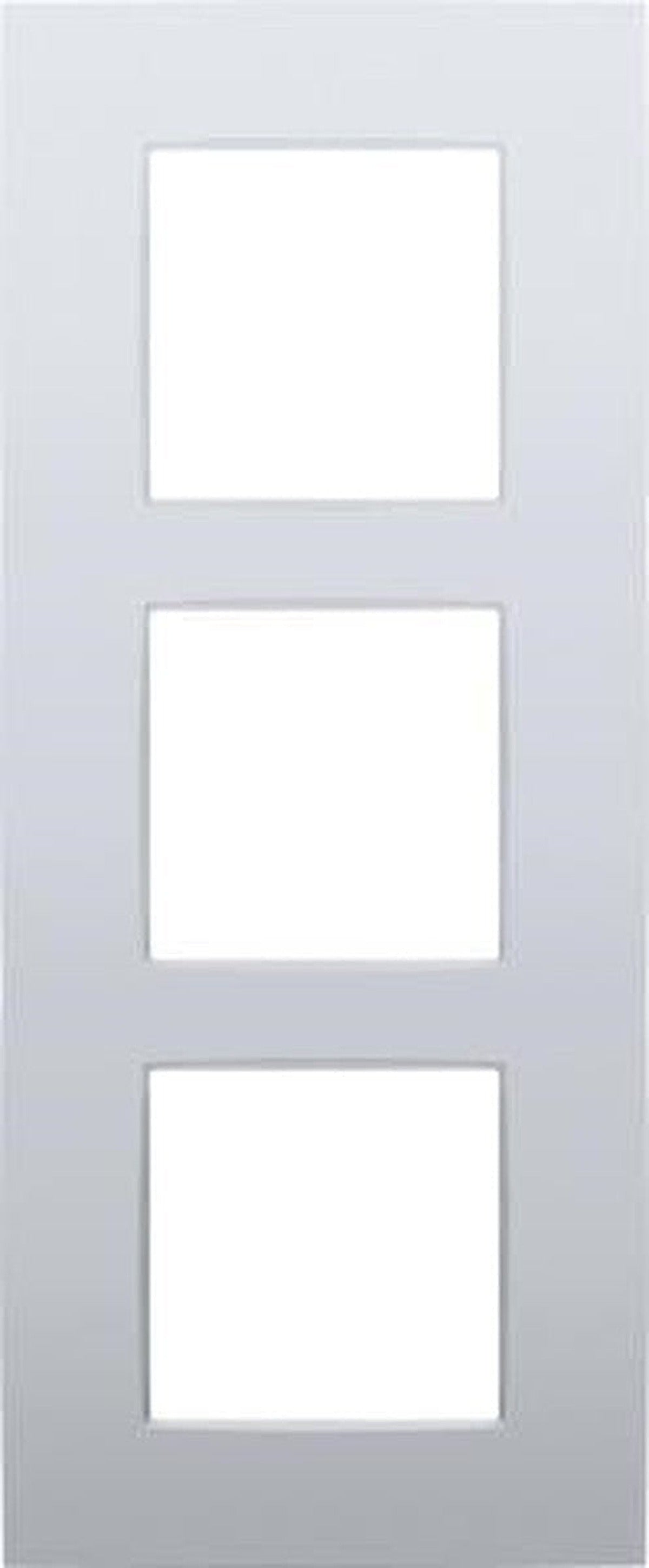 Plaque de recouvrement triple, entraxe de 60mm, verticale, couleur Niko intense Sterling coated
