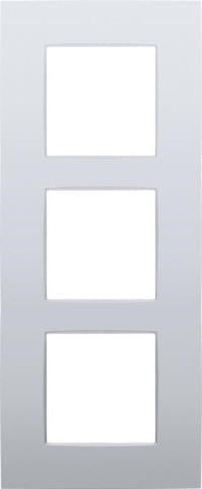 Plaque de recouvrement triple, entraxe de 60mm, verticale, couleur Niko intense Sterling coated