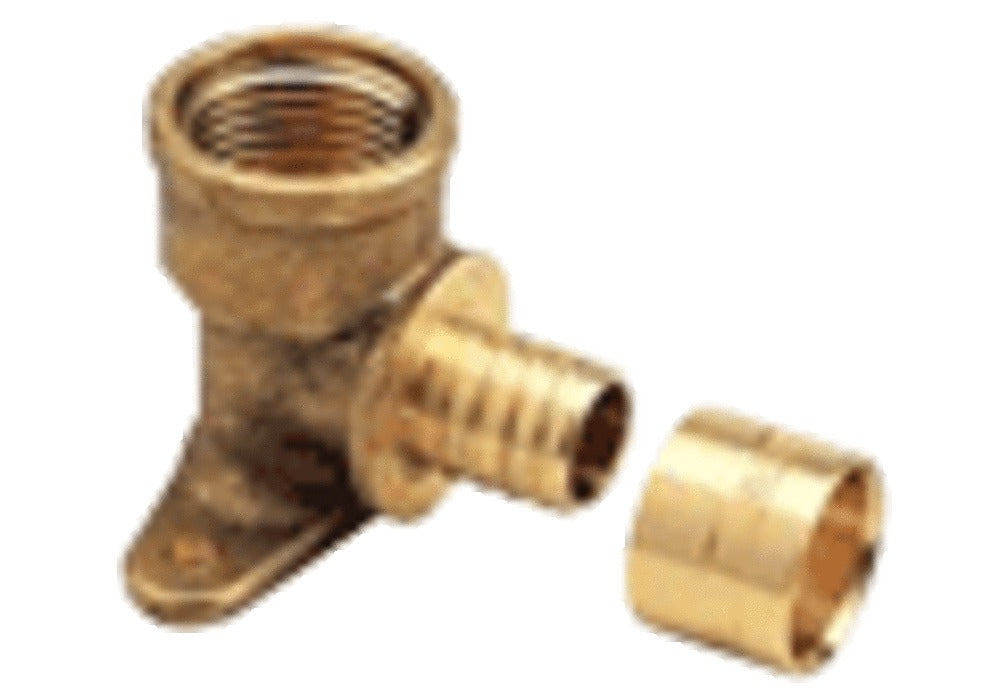 Knie met vaste aansluiting PER D 1/2" - 16 mm