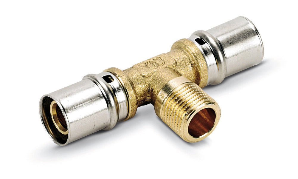 SYSTEMPEX Té tube alu raccord à sertir 20-3/4"M 20