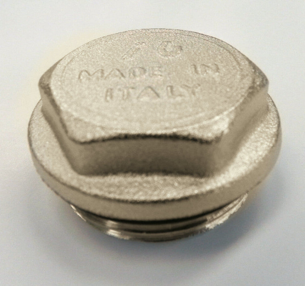 SYSTEMPEX afsluitdop vernikkeld D 3/4"M met O-ring