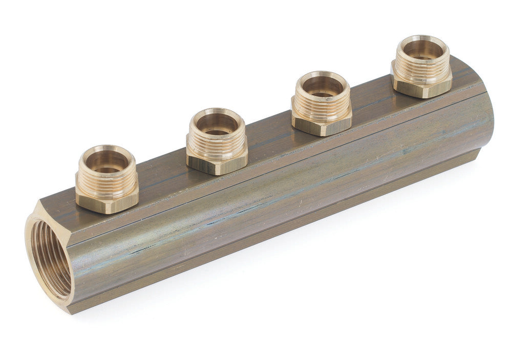 SYSTEMPEX manifold 4/4"FF M22 outlet pre-assembled nipples 9 circuits