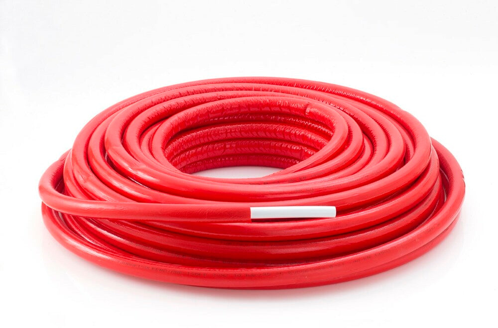 SYSTEMPEX tube rouleau pré-isolé rouge D16 6mm 50m