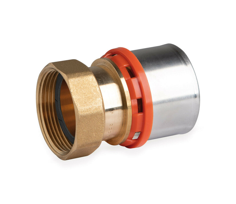 SYSTEMPEX rechte koppeling aluminium buis persfitting D F afdichting 63-2F