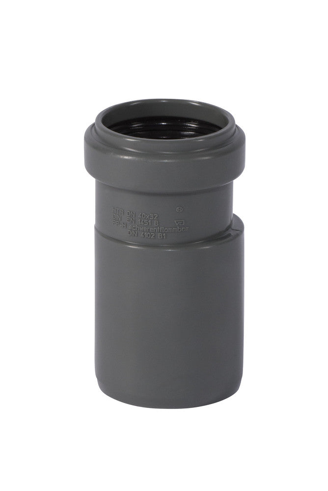 Ostendorf Kunststoffe HT-Safe R eccentric reduced sleeve PP D 75/50 mm grey