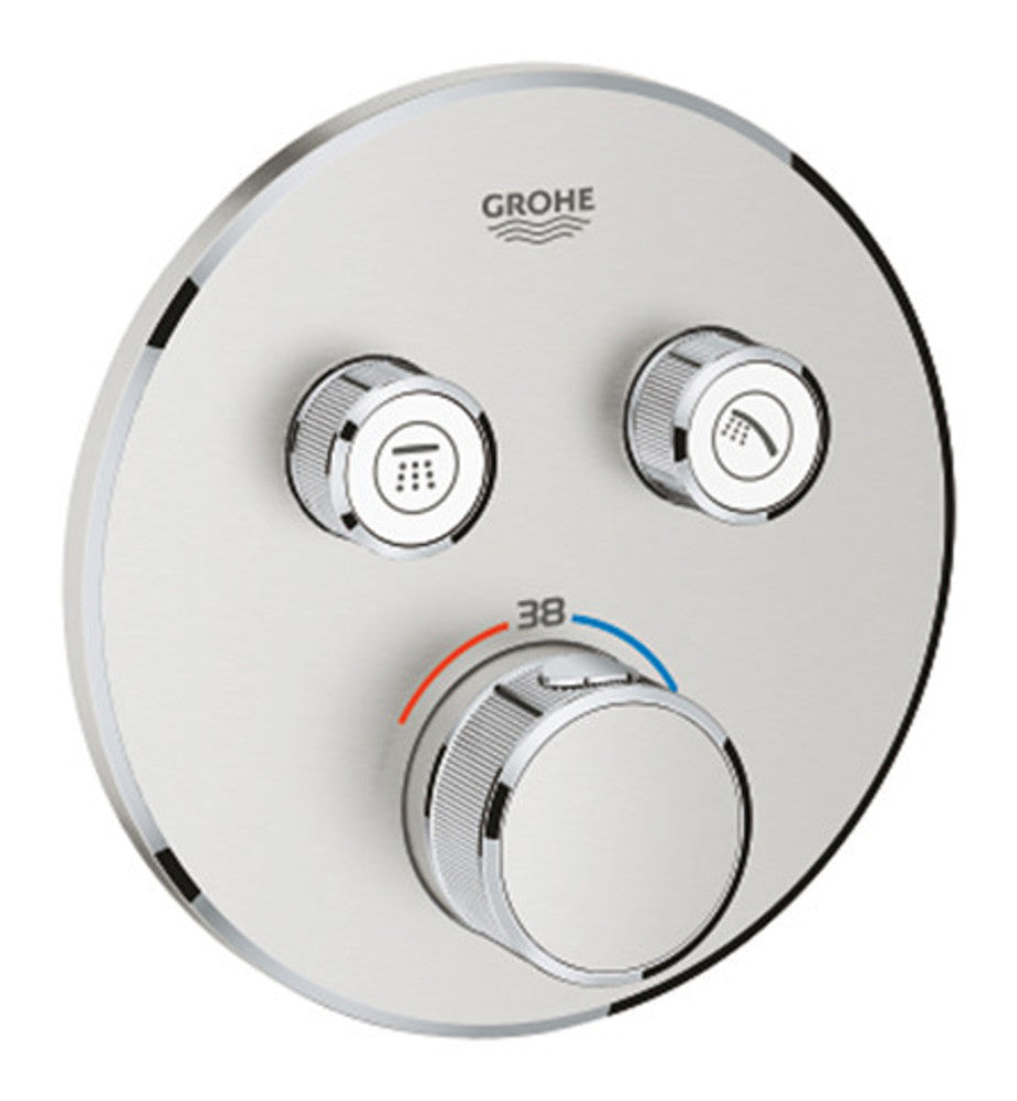 Grohe Grohtherm SmartControl concealed thermostat for 2 outlets