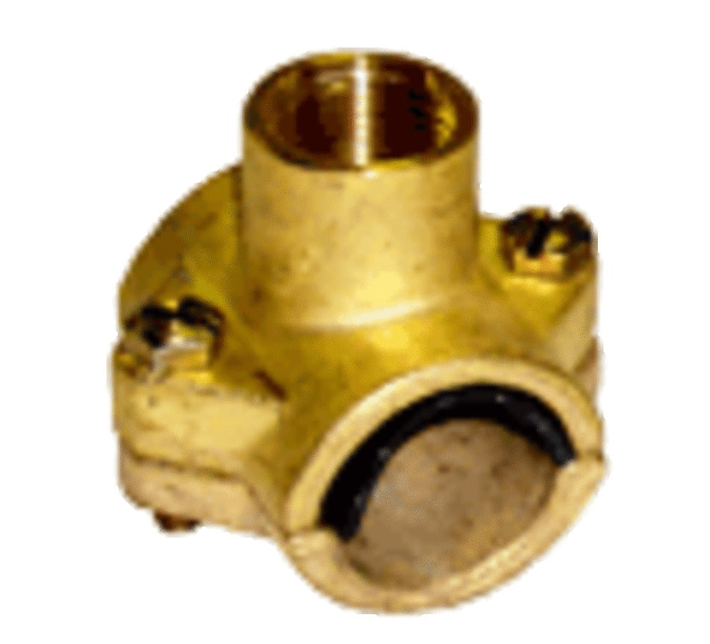 Snelkoppeling voor stalen buis, messing, 4/4" x 3/4"F