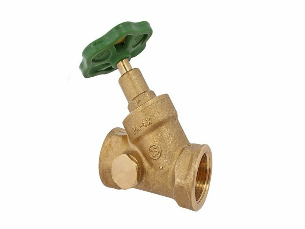 robinet d'arrêt oblique laiton MMPO avec robinet purgeur 6/4"