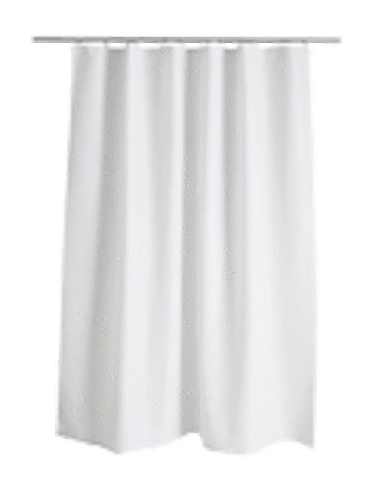 PEVA Plastic Shower Curtain 900x1800mm White Opaque 6 Eyelets