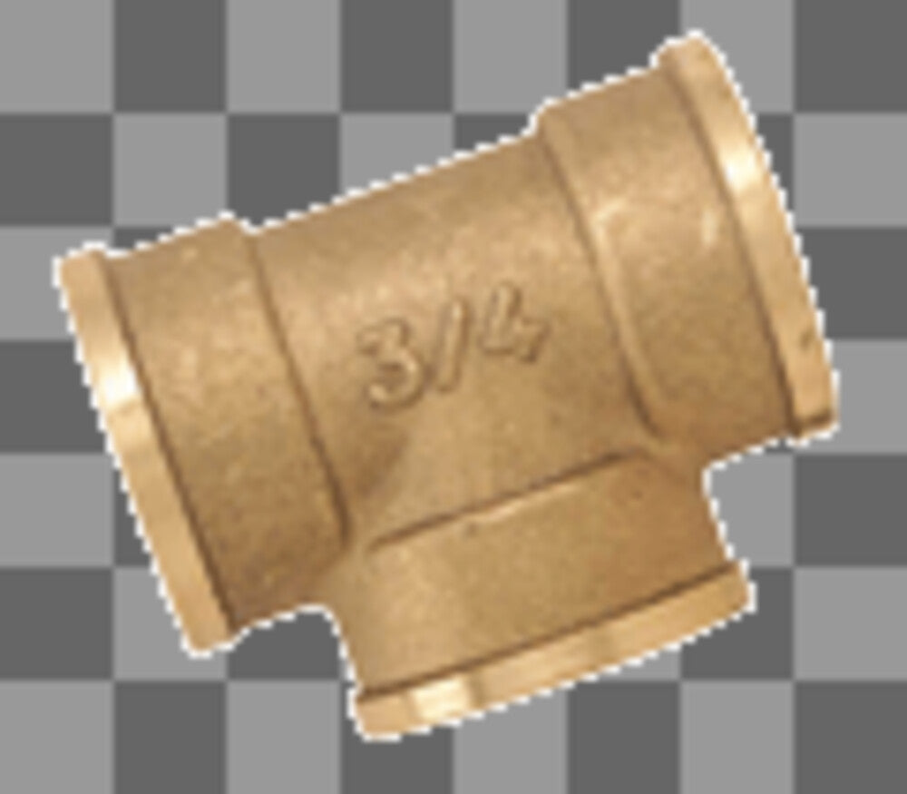 T-stuk messing aansluiting koperen buis 6/4"DDD