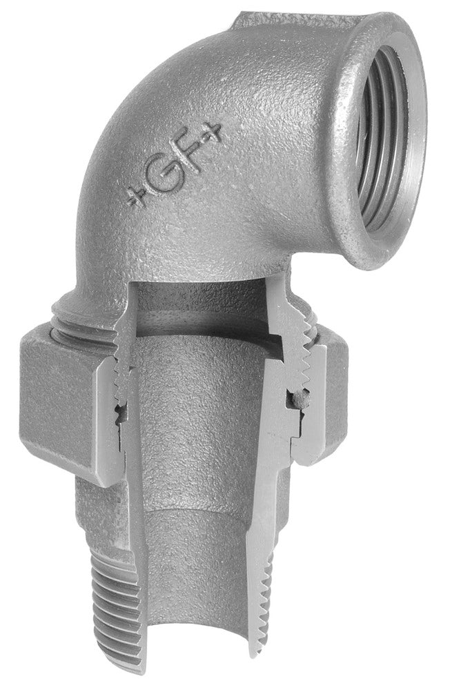 BoBo 90° draad MF 5/4" - Zwart