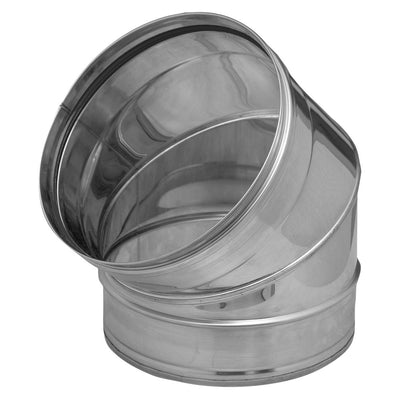 45° elbow 316L stainless steel D200 0.6mm without gasket