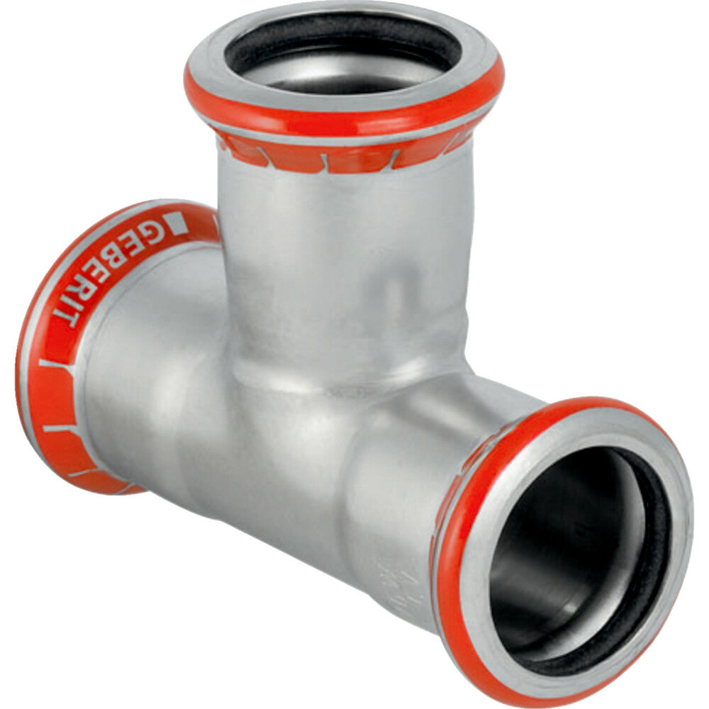 Té de raccordement Geberit Mapress acier carbone 88.9 mm