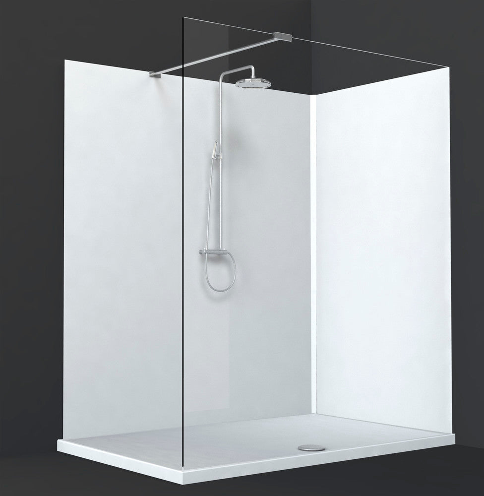 Van Marcke Cosmo cloison acrylique D6mm 203x265cm blanc Hi-Gloss antibactériens