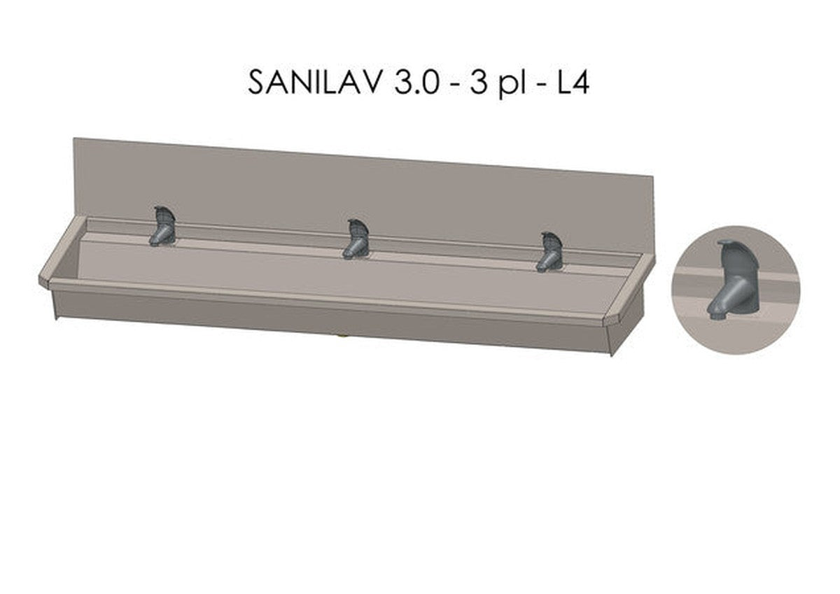 Collectieve wasbak SANILAV 3.0-3-L4 – TROG