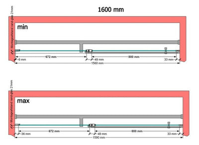 Van Marcke Pina XL porte pivotante 1600x2000mm blanc mat