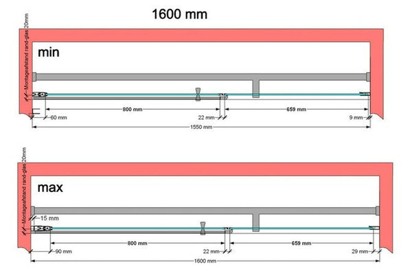 Van Marcke Pina XL Design porte pivotante 1600x2000mm poli