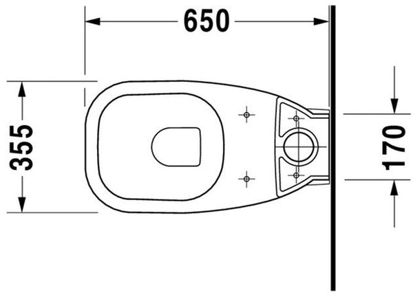 Duravit D-Code cuvette sur pied sortie H & V à fond creux
